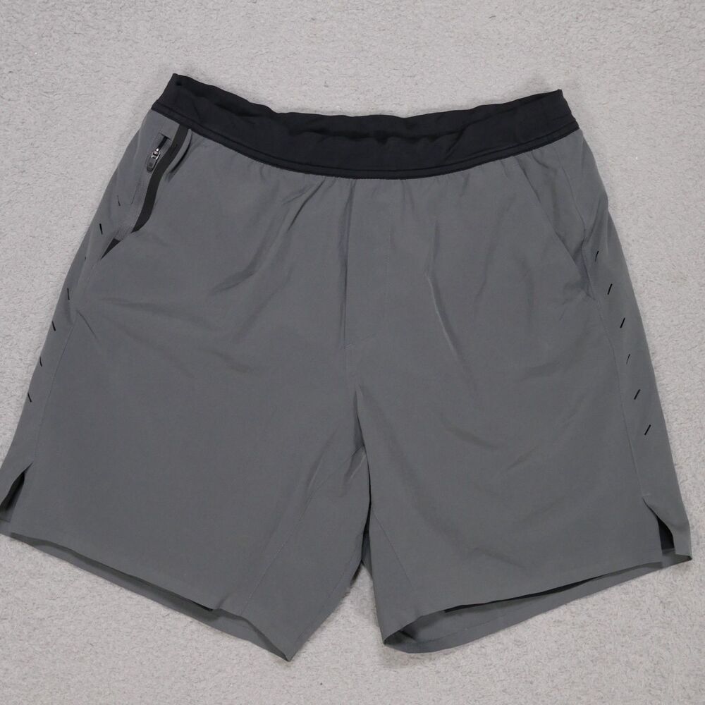 Ten Thousand Shorts Mens Large Gray Interval Athletic Lined 7" Inseam